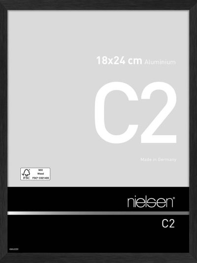 C2 Noir mat brossé 18 x 24 cm