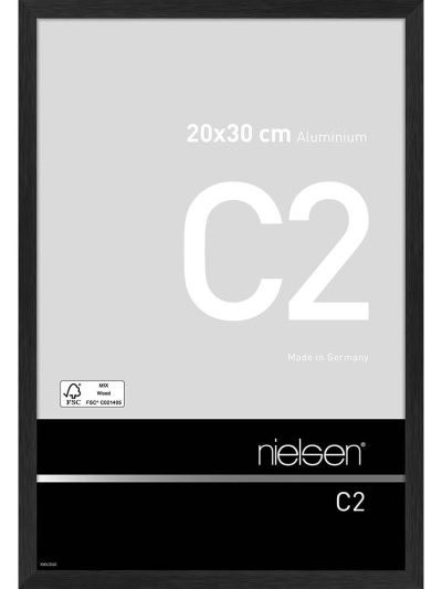 C2 Noir mat brossé 20 x 30 cm