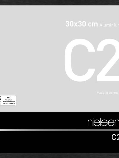 C2 Noir mat brossé 30 x 30 cm