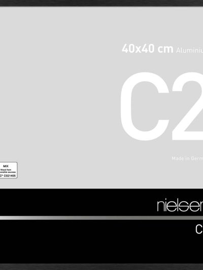 C2 Noir mat brossé 40 x 40 cm