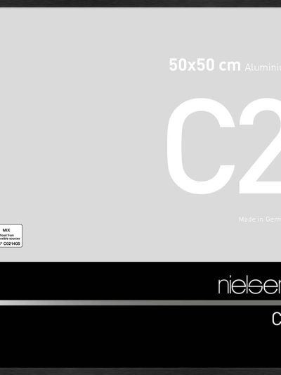 C2 Noir mat brossé 50 x 50 cm