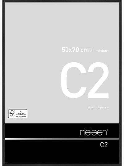 C2 Noir mat brossé 50 x 70 cm