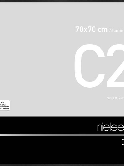 C2 Noir mat brossé 70 x 70 cm