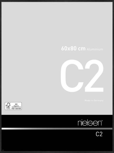 C2 Noir mat brossé 60 x 80 cm