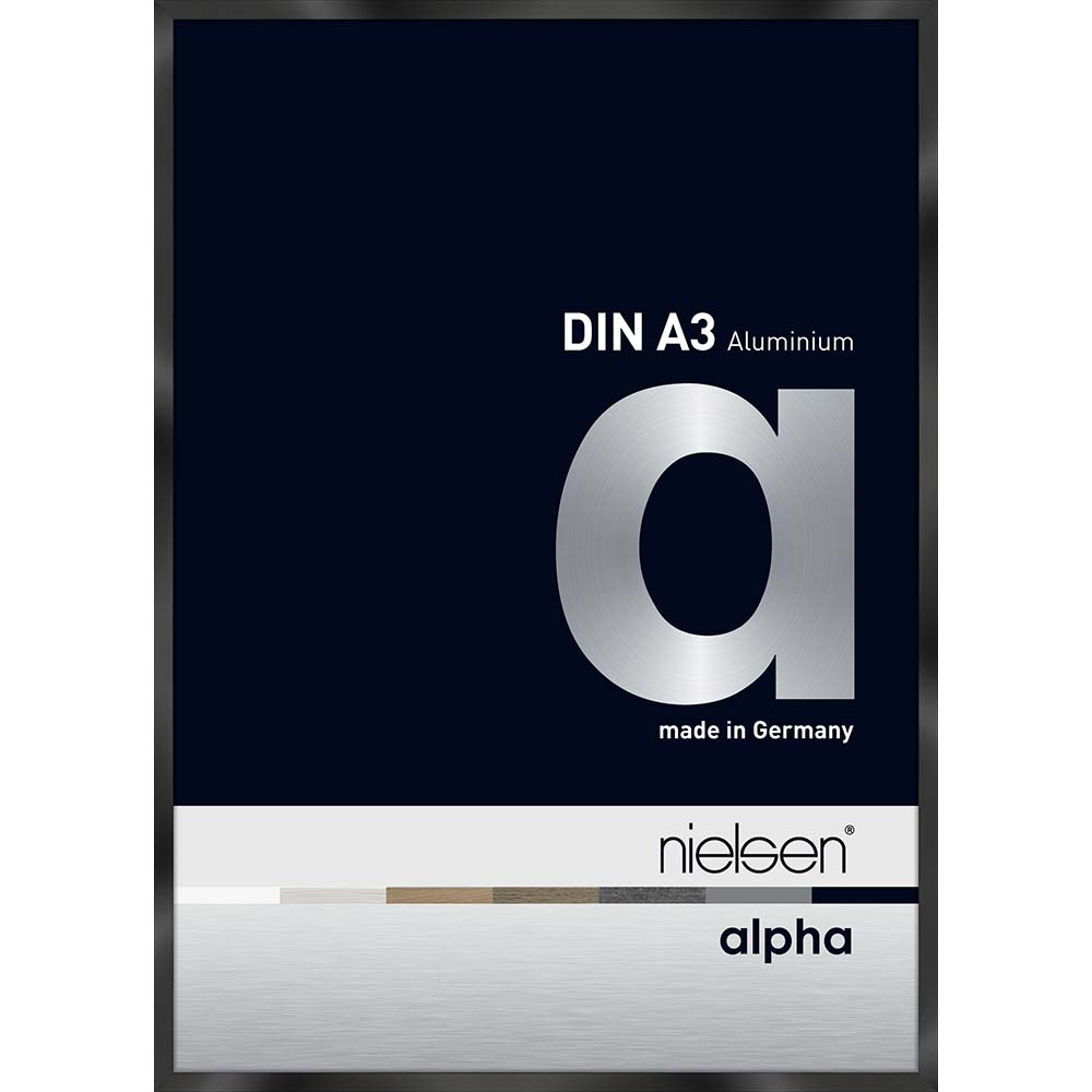 Alpha Noir anodisé brillant 29,7 x 42 cm